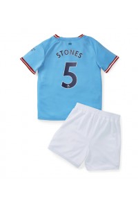 Fotbalové Dres Manchester City John Stones #5 Dětské Domácí Oblečení 2022-23 Krátký Rukáv (+ trenýrky)